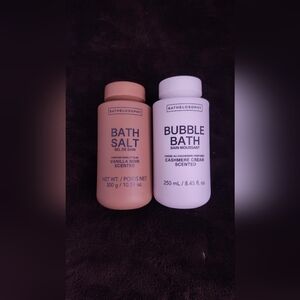 Vanilla Noir Bath Salt and Cashmere Cream Bubble Bath Set